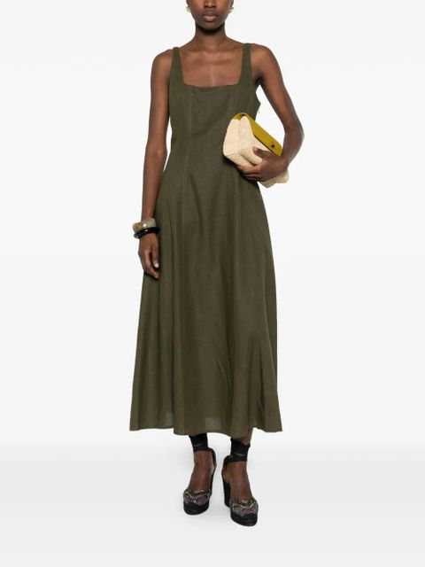 TWINSET square-neck midi dress - Green - zdjęcie produktu nr 2