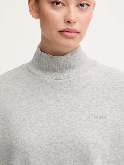 Pepe Jeans bluza damska kolor szary gładka PL5800007