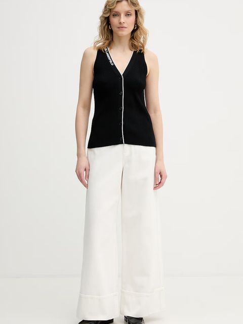 Karl Lagerfeld jeansy wide leg damskie - zdjęcie produktu nr 1