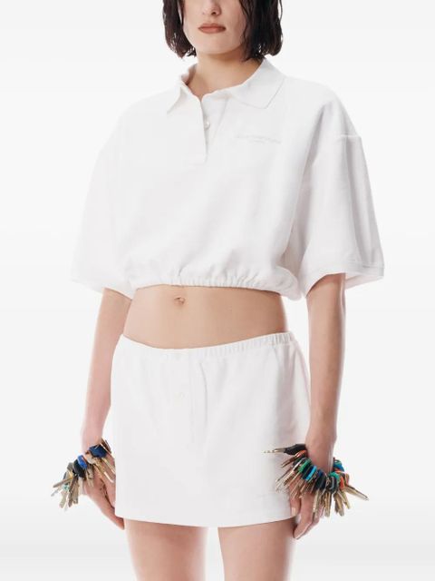 Alexander Wang elasticated-waistband buttoned skirt - White