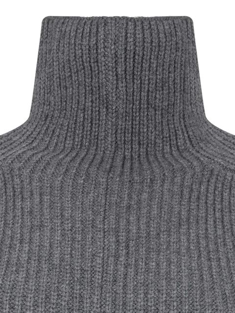 Magda Butrym turtle-neck ribbed mini dress - Grey