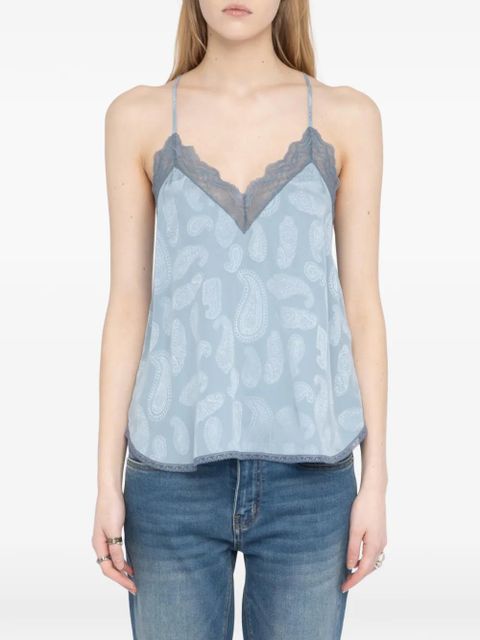 Zadig&Voltaire CHRISTY paisley-print top - Blue