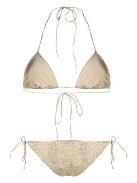 Oséree metallic-thread halterneck bikini - Gold - zdjęcie produktu nr 2