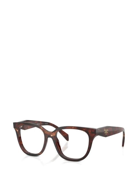 Prada Eyewear geometric-frame glasses - Brown - zdjęcie produktu nr 2