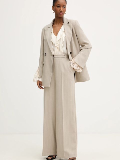 Haveone koszula damskie kolor beżowy regular CWG-P014