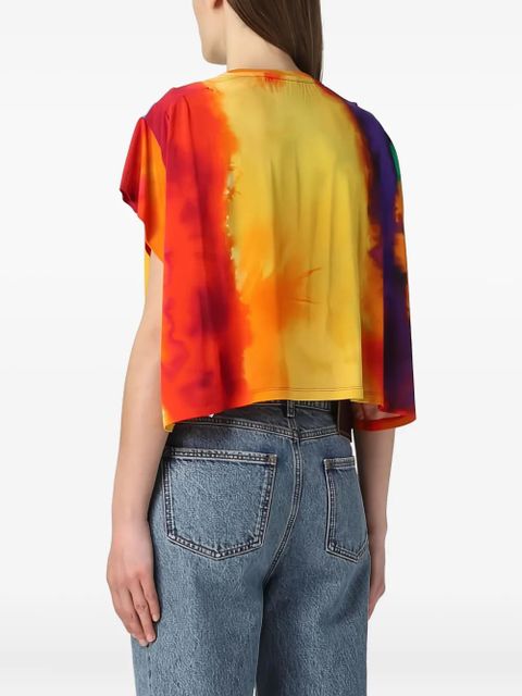 Rabanne tie-dye pleated T-shirt - Yellow