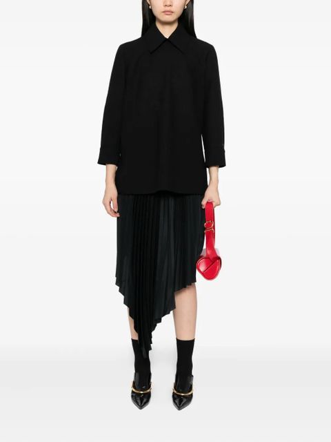 Jil Sander wool collared top - Black - zdjęcie produktu nr 2