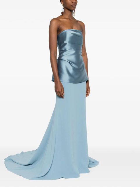 Solace London Alia strapless maxi dress - Blue - zdjęcie produktu nr 2