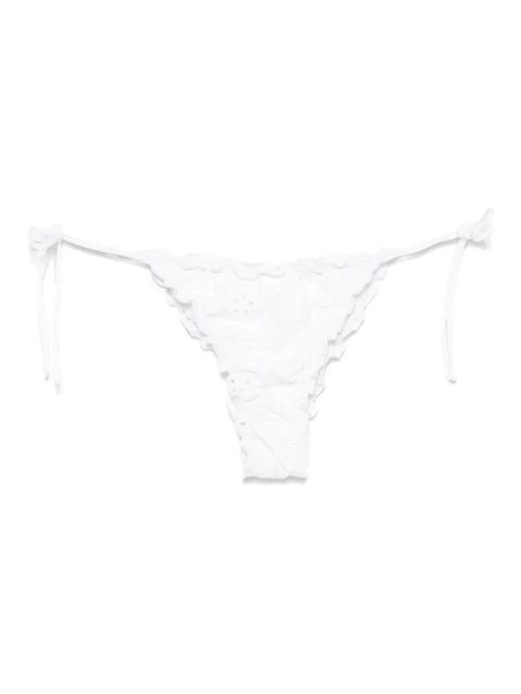 MC2 Saint Barth floral-embroidered bikini briefs - White - zdjęcie produktu nr 1