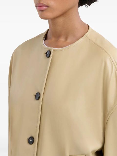 Marni leather jacket - Neutrals - zdjęcie produktu nr 2