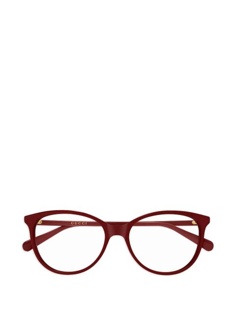 Gucci Eyewear round frame glasses - Red - zdjęcie produktu nr 1