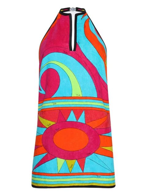 PUCCI printed halterneck mini dress - Blue - zdjęcie produktu nr 1