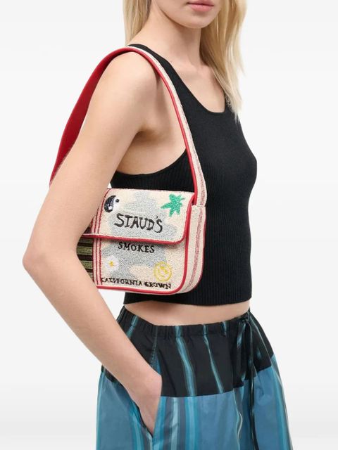 STAUD Tommy beaded shoulder bag - Neutrals - zdjęcie produktu nr 2