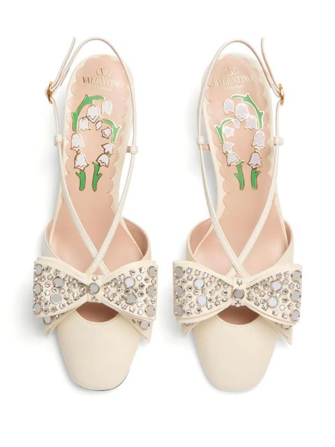 Valentino Garavani 45mm Bowow slingback pumps - Neutrals
