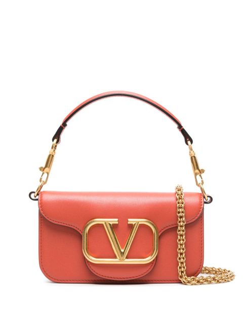 Valentino Garavani Locò VLogo-plaque crossbody bag - Orange