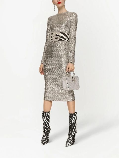 Dolce & Gabbana DG-logo rhinestone-embellished bracelet - Silver - zdjęcie produktu nr 2