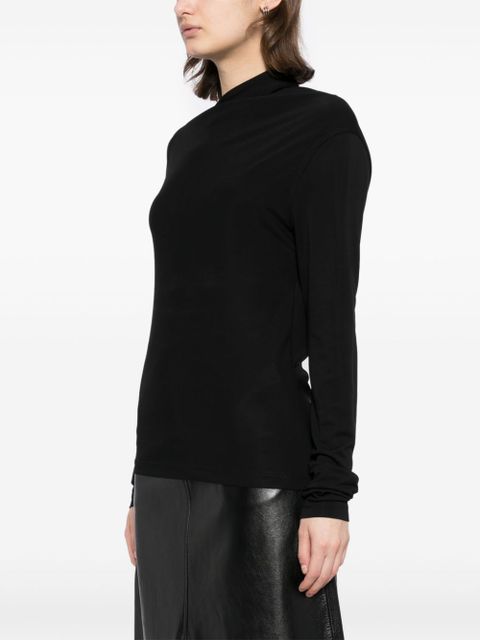 TOTEME draped jersey top - Black