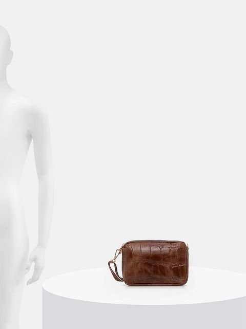 Answear.LAB torebka skórzana kolor brązowy