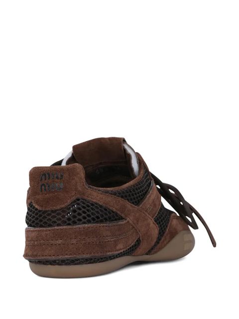 Miu Miu mesh-panel sneakers - Brown