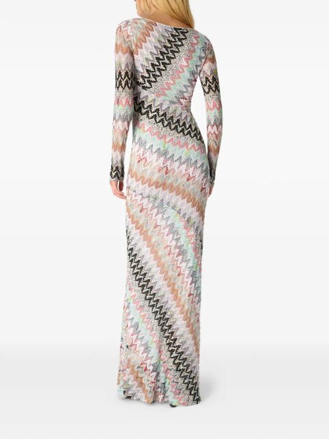 Missoni zigzag-pattern maxi dress - Neutrals
