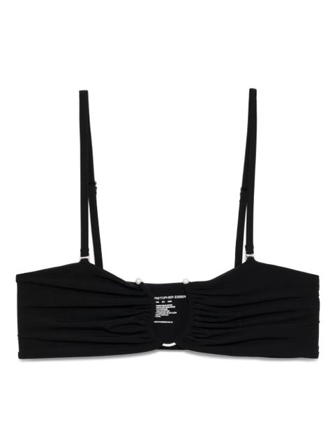 Christopher Esber ruched crescent bikini top - Black - zdjęcie produktu nr 1