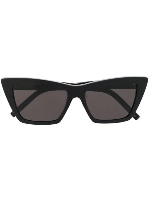 Saint Laurent Eyewear logo-print sunglasses - Black - zdjęcie produktu nr 1