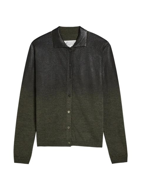Maison Margiela button collar cardigan - Green - zdjęcie produktu nr 1