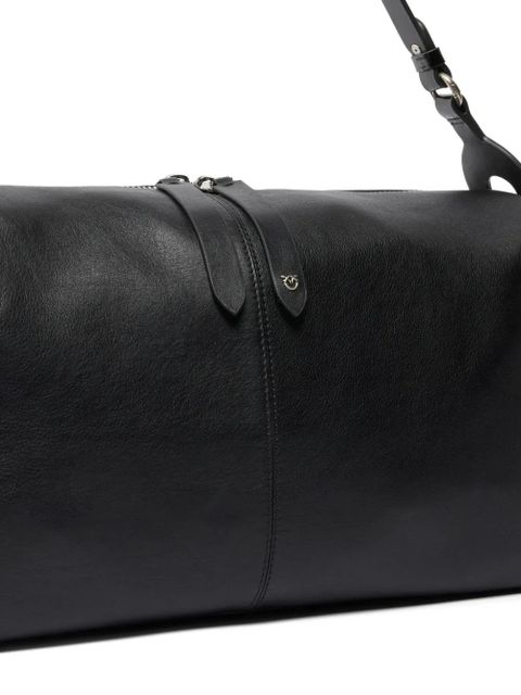 PINKO top-zip leather shoulder bag - Black