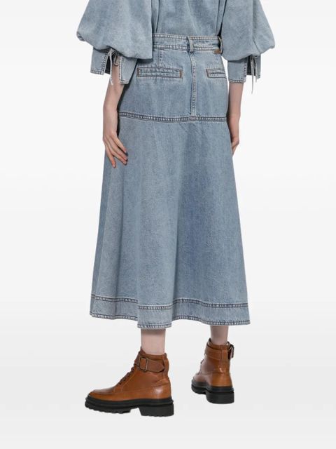 ZIMMERMANN buttoned skirt - Blue