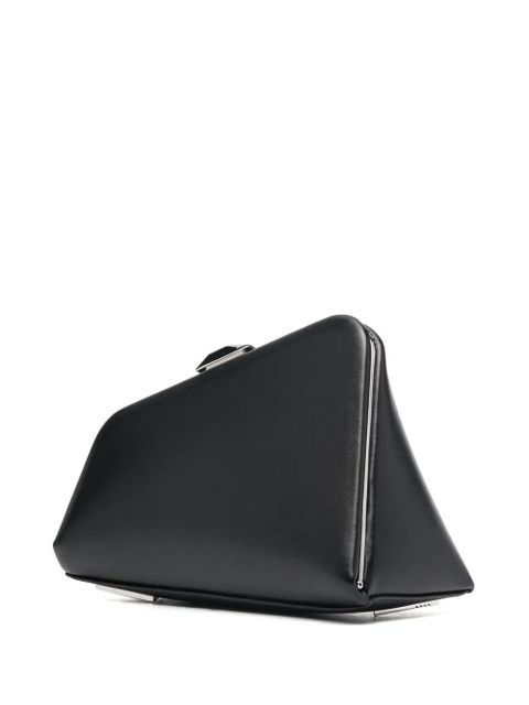 The Attico Midnight leather clutch bag - Black