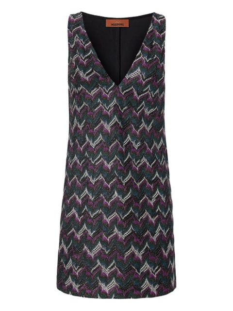 Missoni zigzag-pattern sleeveless mini dress - Black - zdjęcie produktu nr 1
