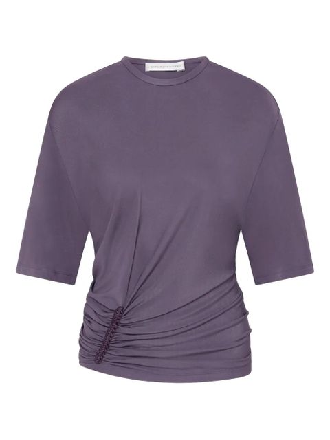 Christopher Esber Shibari ruche jersey T-shirt - Purple - zdjęcie produktu nr 1