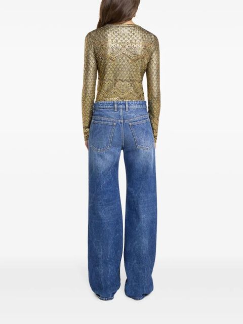 Rabanne metallic knit top - Gold