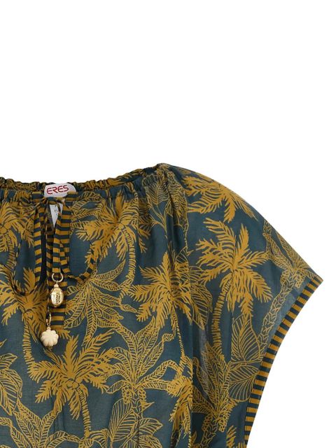 ERES Crocodile drawstring-detail patterned top - Blue - zdjęcie produktu nr 2