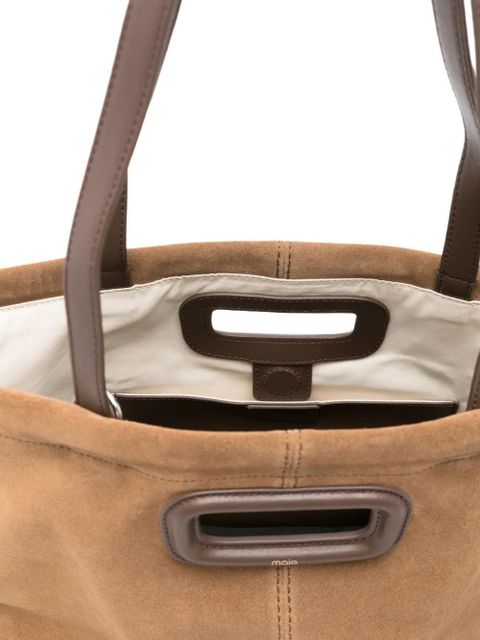 Maje heart charm shoulder bag - Brown