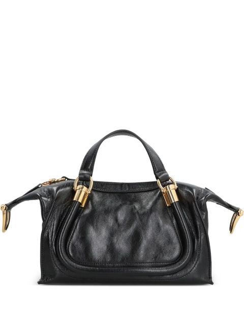 Chloé small Paraty 24 leather tote bag - Black - zdjęcie produktu nr 1