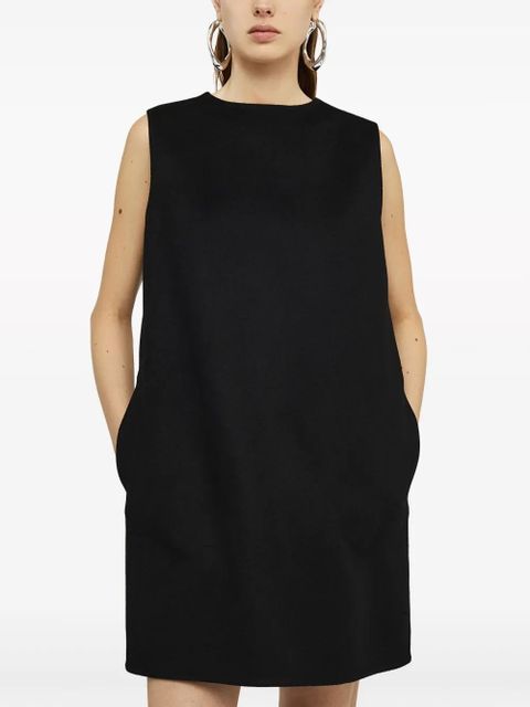 Jil Sander doubleface sleeveless cashmere dress - Black