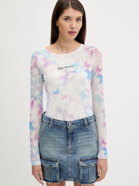 Karl Lagerfeld Jeans longsleeve kolor biały A3W17049 - zdjęcie produktu nr 1