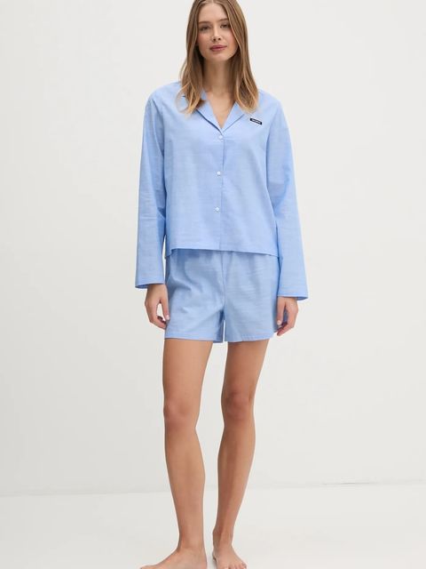 Karl Lagerfeld piżama bawełniana kolor niebieski bawełniana A1W45004 - zdjęcie produktu nr 1