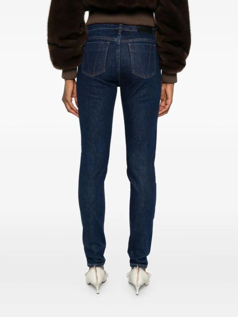 Victoria Beckham logo-patch jeans - Blue