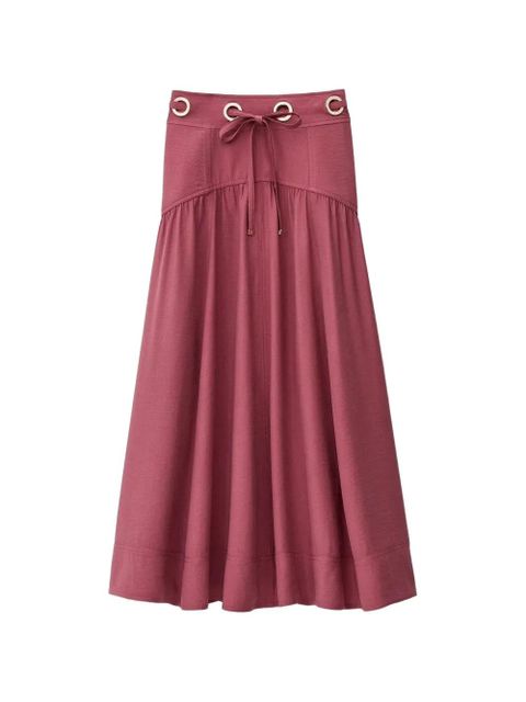 Ba&Sh Donia eyelet-embellished drawstring skirt - Pink - zdjęcie produktu nr 1