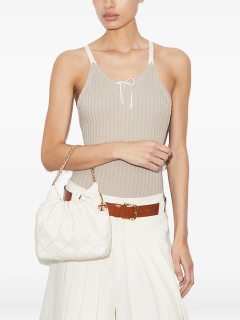 Tory Burch mini Fleming soft hobo bag - Neutrals