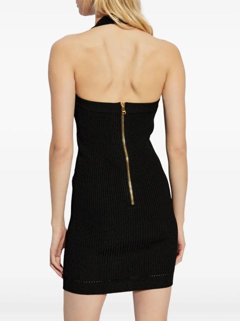 Balmain ribbed mini dress - Black