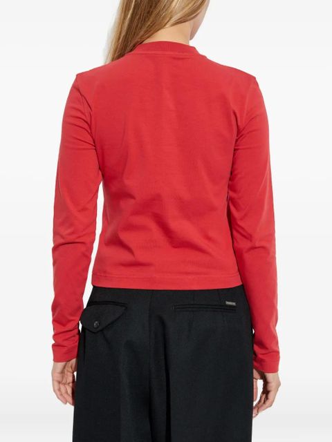 Jacquemus logo-patch long-sleeve T-shirt - Red