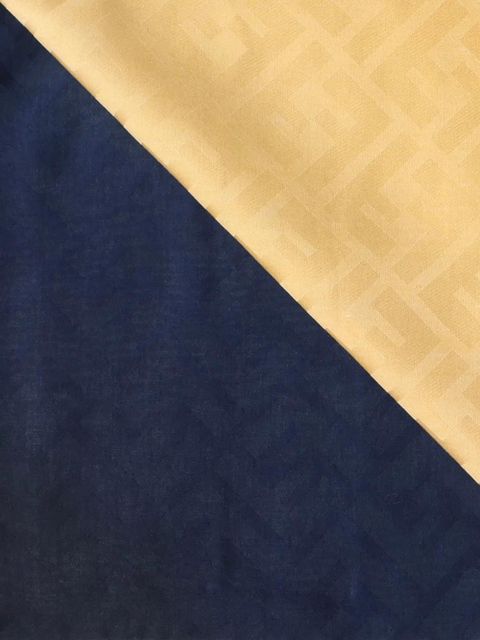 FENDI FF fringed-trim scarf - Yellow - zdjęcie produktu nr 2