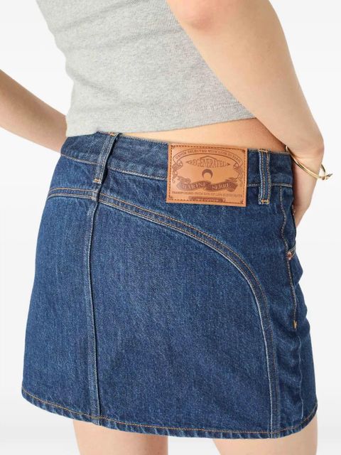 Marine Serre zipped mini skirt - Blue