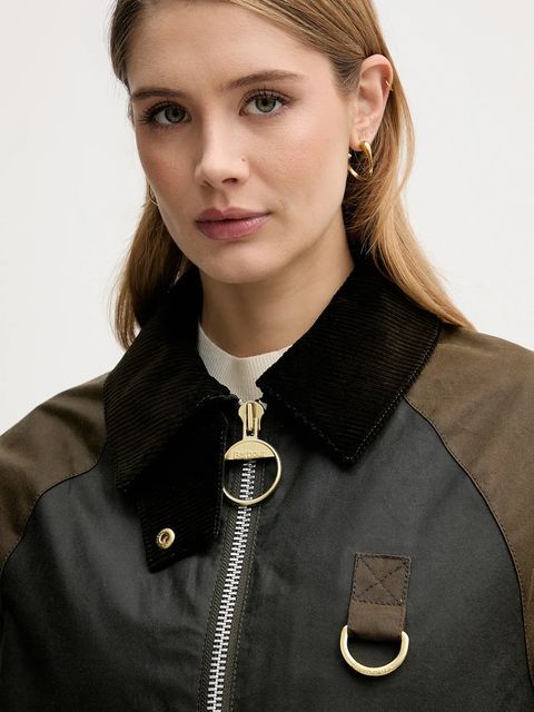 Barbour kurtka bawełniana Kearton kolor zielony przejściowa LWX1518