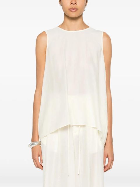 Eleh sleeveless flared blouse - Neutrals