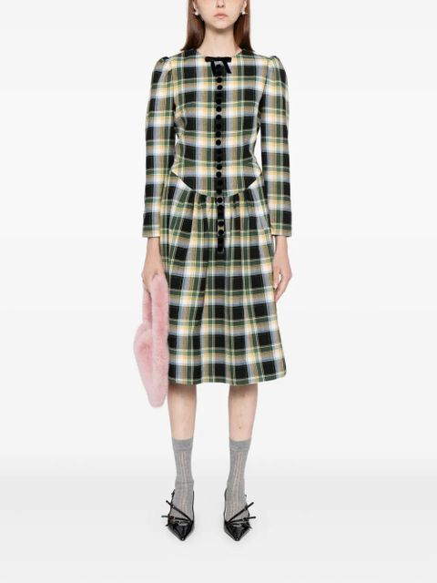 SHUSHU/TONG plaid dress - Black - zdjęcie produktu nr 2