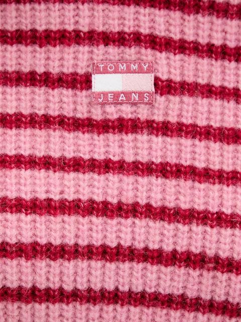 Tommy Jeans sweter z domieszką wełny damski kolor różowy DW0DW21677